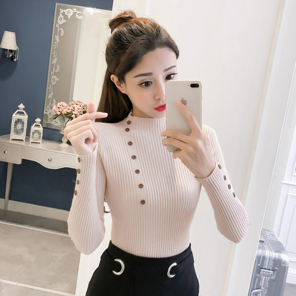 Modern női blúz négy színben, hosszú ujjal és gombokkal