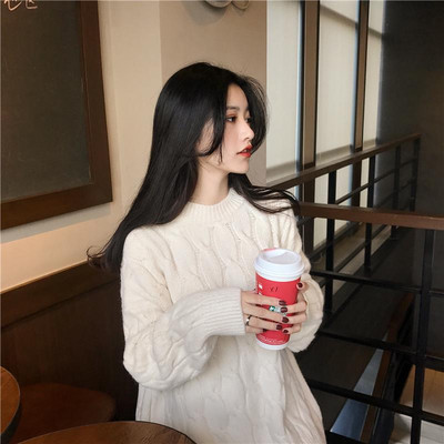 Női téli pulóver hosszú és széles modell több színben