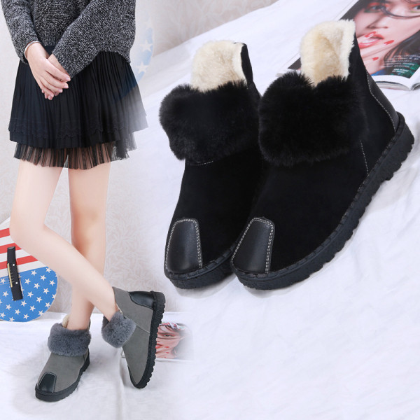 Alkalmi női csizma puha béléssel, szürke és fekete színben