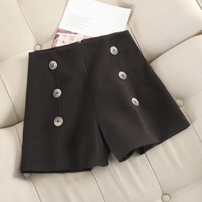 Modern női rövidnadrág gombokkal, három színben