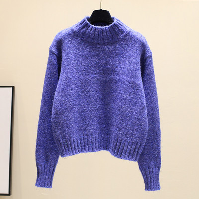 Női téli pulóver magas pólógallérral több színben