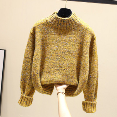 Női téli pulóver magas pólógallérral több színben