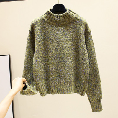 Női téli pulóver magas pólógallérral több színben