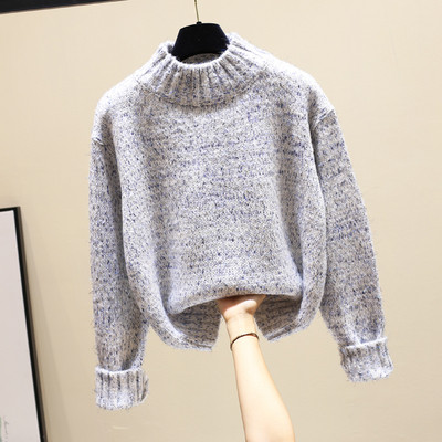 Női téli pulóver magas pólógallérral több színben