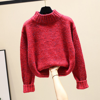 Női téli pulóver magas pólógallérral több színben