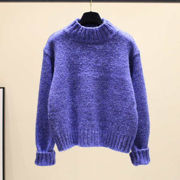 Női téli pulóver magas pólógallérral több színben