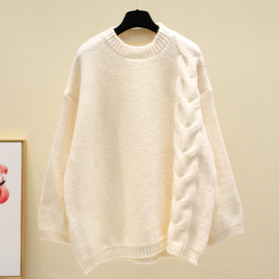 Női alkalmi pulóver kerek nyakkivágással széles modell több színben