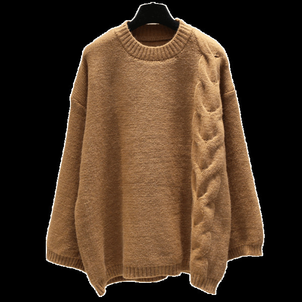 Női alkalmi pulóver kerek nyakkivágással széles modell több színben