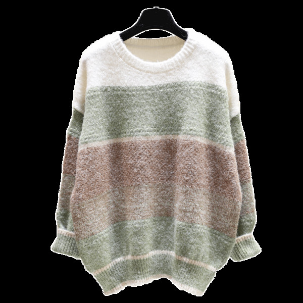 Χειμερινό γυναικείο πουλόβερ με στρογγυλη λαιμόκοψη σε διάφορα χρώματα