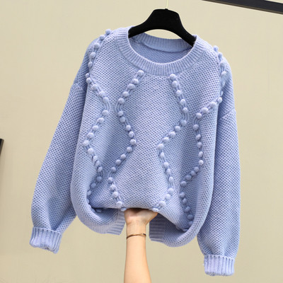 Γυναικείο μοντέρνο πουλόβερ με λαιμόκοψη O