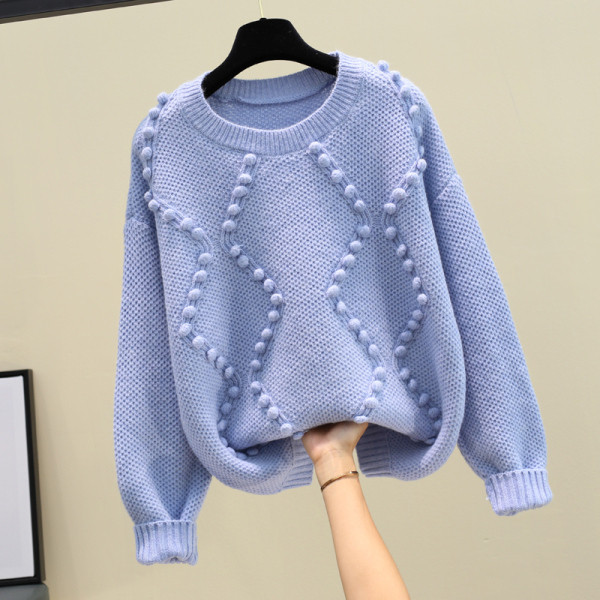 Γυναικείο μοντέρνο πουλόβερ με λαιμόκοψη O