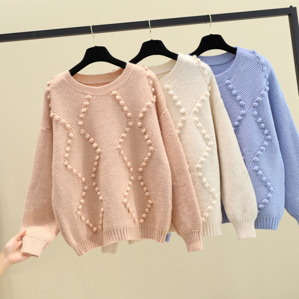 Γυναικείο μοντέρνο πουλόβερ με λαιμόκοψη O