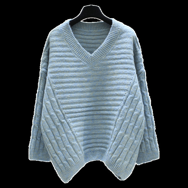 Női téli pulóver spitz nyakkivágással, többféle színben