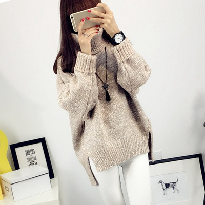 Γυναικείο μοντέρνο χειμερινό πουλόβερ ασύμμετρη μοτίβο