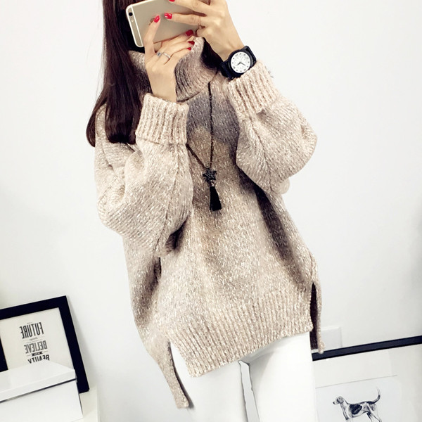 Γυναικείο μοντέρνο χειμερινό πουλόβερ ασύμμετρη μοτίβο