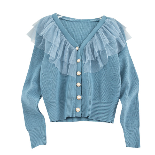 Modern női mellény három színben, gombokkal és tüllel