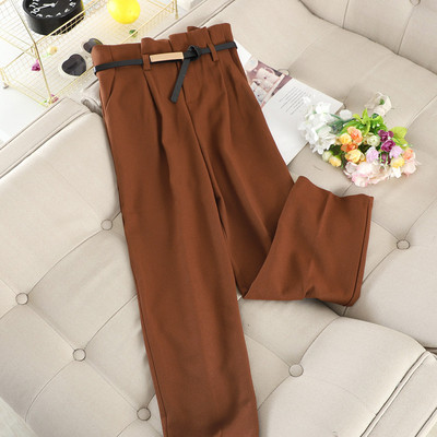 Κομψά γυναικεία παντελόνια με ζώνη σε τρία χρώματα