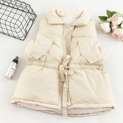 Alkalmi női mellény magas gallérral és zsebekkel, négy színben