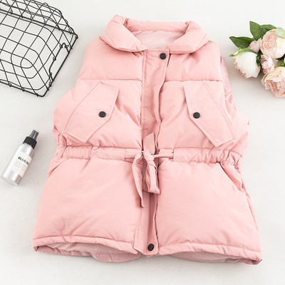 Alkalmi női mellény magas gallérral és zsebekkel, négy színben