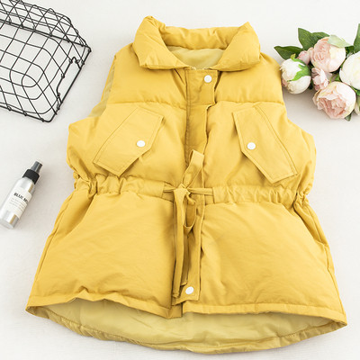 Alkalmi női mellény magas gallérral és zsebekkel, négy színben