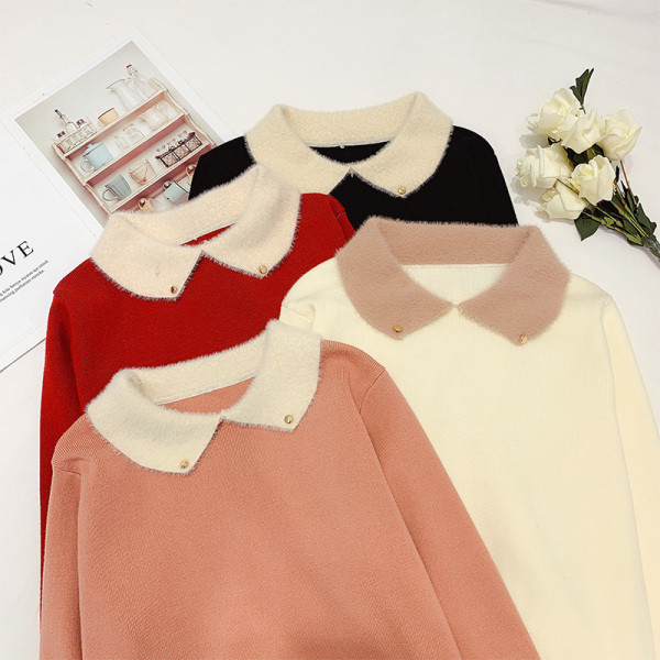 Μοντέρνο γυναικείο πουλόβερ  σε τέσσερα χρώματα