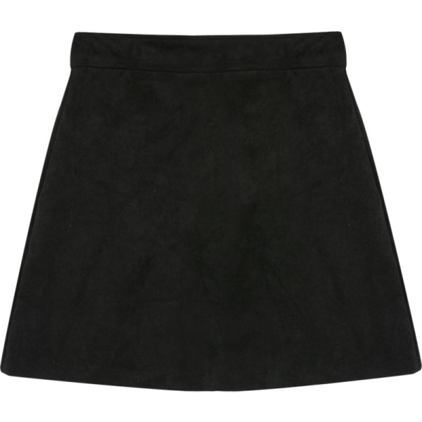 Öko velúrból készült rövid női szoknya gombokkal