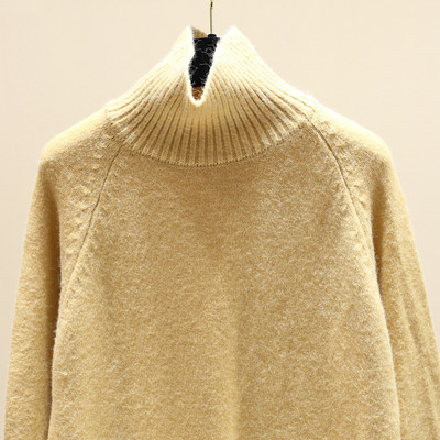 Γυναικείο χειμωνιάτικο φόρεμα με υψηλό κολάρο πόλο σε διάφορα χρώματα ευρύ μοντέλο