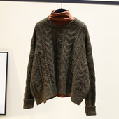 Χειμερινό παιδικό χειμερινό πουλόβερ με στρογγυλη λαιμόκοψη σε διάφορα χρώματα