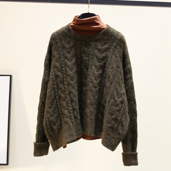 Χειμερινό παιδικό χειμερινό πουλόβερ με στρογγυλη λαιμόκοψη σε διάφορα χρώματα