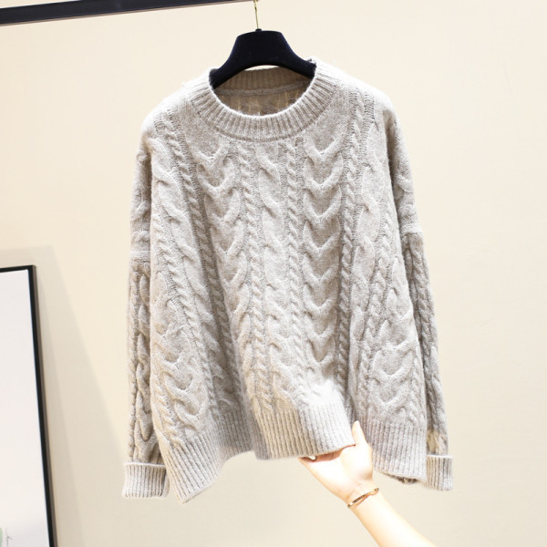 Χειμερινό παιδικό χειμερινό πουλόβερ με στρογγυλη λαιμόκοψη σε διάφορα χρώματα