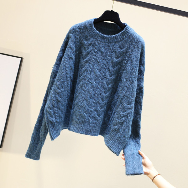 Χειμερινό παιδικό χειμερινό πουλόβερ με στρογγυλη λαιμόκοψη σε διάφορα χρώματα