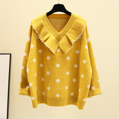 Γυναικεία μοντέρνα μπλούζα πουά σε μπλε, πράσινο, κίτρινο και ροζ χρώμα