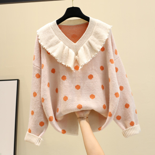 Γυναικεία μοντέρνα μπλούζα πουά σε μπλε, πράσινο, κίτρινο και ροζ χρώμα