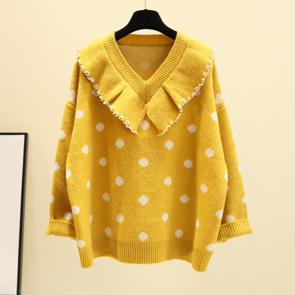 Γυναικεία μοντέρνα μπλούζα πουά σε μπλε, πράσινο, κίτρινο και ροζ χρώμα