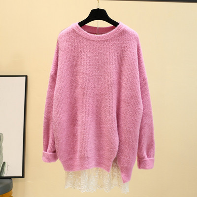 Χειμερινό γυναικείο πουλόβερ με σχισμή σε διάφορα χρώματα