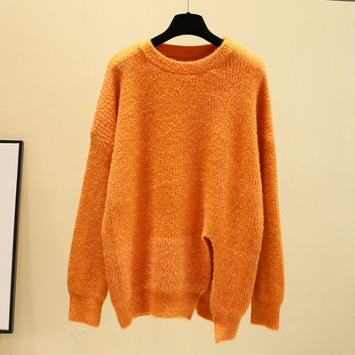 Χειμερινό γυναικείο πουλόβερ με σχισμή σε διάφορα χρώματα