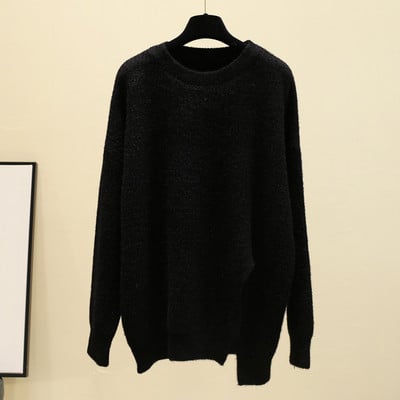 Χειμερινό γυναικείο πουλόβερ με σχισμή σε διάφορα χρώματα