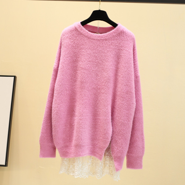 Χειμερινό γυναικείο πουλόβερ με σχισμή σε διάφορα χρώματα