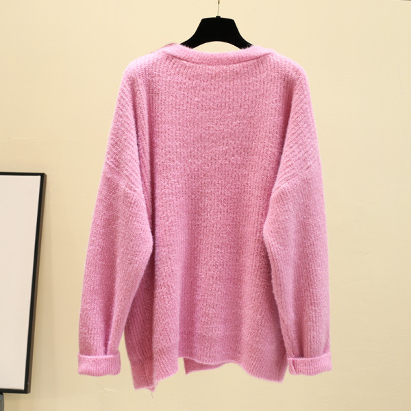 Χειμερινό γυναικείο πουλόβερ με σχισμή σε διάφορα χρώματα