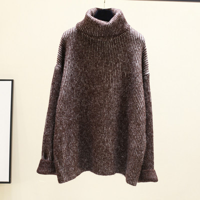 Χειμερινόγυναικείο  πουλόβερ με υψηλό κολάρο σε διάφορα χρώματα