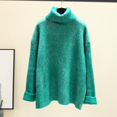 Χειμερινόγυναικείο  πουλόβερ με υψηλό κολάρο σε διάφορα χρώματα