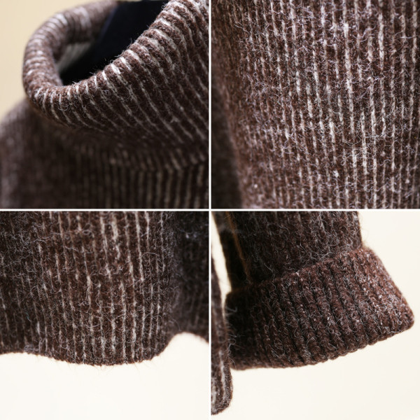 Χειμερινόγυναικείο  πουλόβερ με υψηλό κολάρο σε διάφορα χρώματα