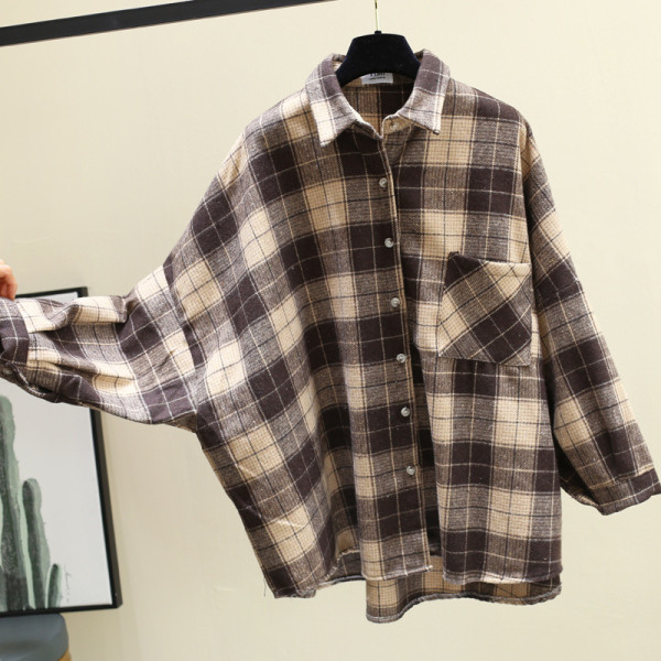 Női csíkos ing széles modell három színben