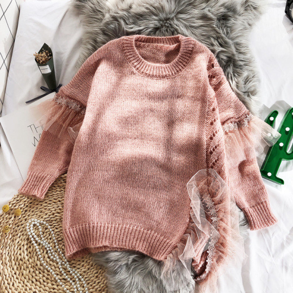 Új modell tüll női pulóver három színben