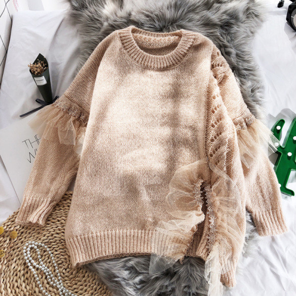 Új modell tüll női pulóver három színben