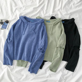 Hétköznapi női pulóver három színben nyakkendővel és kapucnival