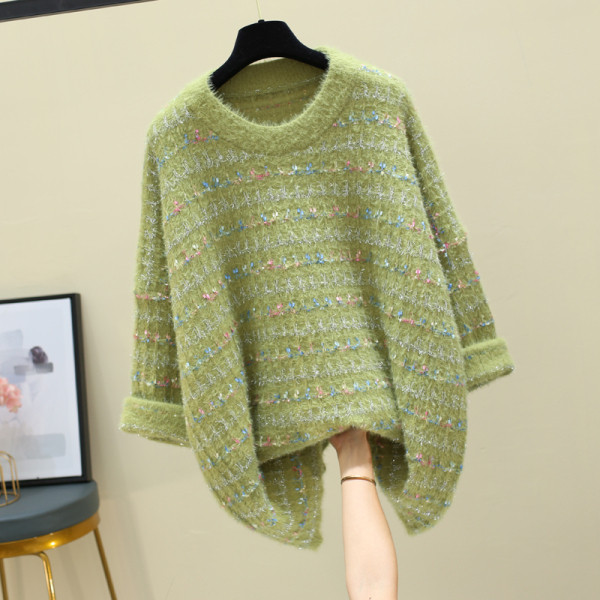 Γυναικείο μοντέρνο πουλόβερ φαρδύ μοντέλο σε διάφορα χρώματα