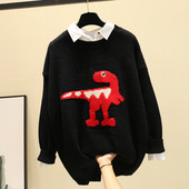 Γυναικείο casual πουλόβερ με πολύχρωμα κεντήματα