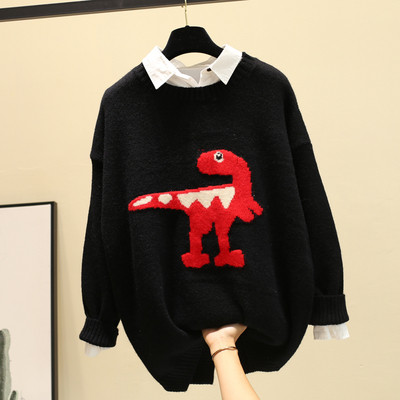 Γυναικείο casual πουλόβερ με πολύχρωμα κεντήματα