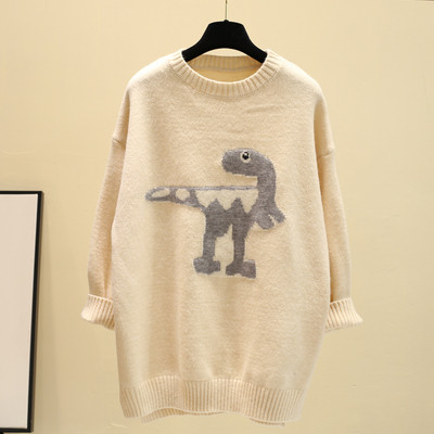 Γυναικείο casual πουλόβερ με πολύχρωμα κεντήματα